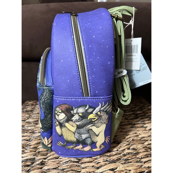 Loungefly Where The Wild Things Are Mini Backpack Wallet Set - Picture 6 of 8